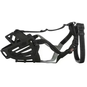 Comparateur de prix : Muselière - TRIXIE - Muzzle Flex - Caoutchouc - Taille M/L - Noir