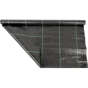 Magni, Protection hivernale + voile de croissance, Floraworld 012027 Toile anti-mauvaises herbes noire 1 x 10 m Classic pas cher