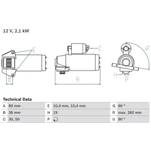 Startmotor 2135 Bosch pas cher