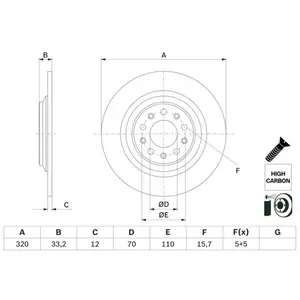 BOSCH Disques de frein pour JEEP: Cherokee (Ref: 0 986 479 G74)Vendu paroscaro