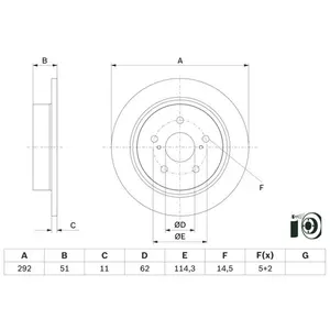 BOSCH Disques de frein pour TOYOTA: C-HR (Ref: 0 986 479 H27) pas cher