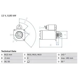 Startmotor 2281 Bosch pas cher