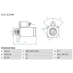 Startmotor 2263 Bosch