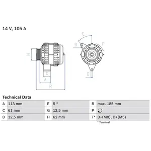 Dynamo 4879 Bosch pas cher