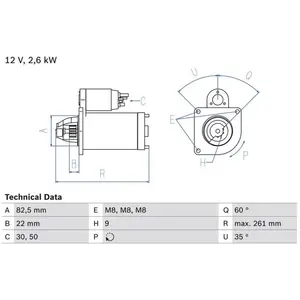 Startmotor 2104 Bosch pas cher