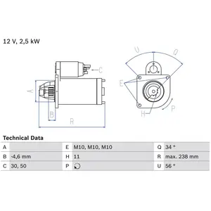 Startmotor 2385 Bosch
