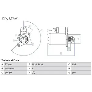 Startmotor 2360 Bosch pas cher