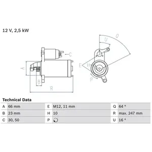 Startmotor 2404 Bosch pas cher