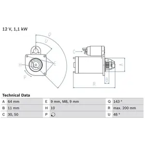 Startmotor 2402 Bosch