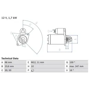 Startmotor 2403 Bosch pas cher