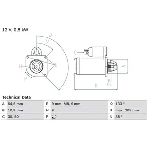 Startmotor 2421 Bosch pas cher