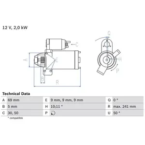 Startmotor 2267 Bosch