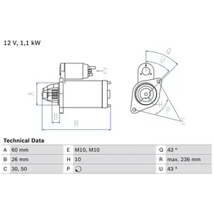 Startmotor 2228 Bosch pas cher
