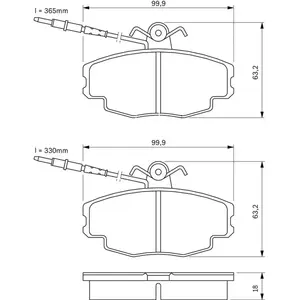Remblokken set BP570 Bosch pas cher