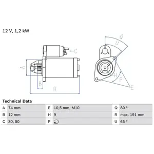 Startmotor 2530 Bosch pas cher