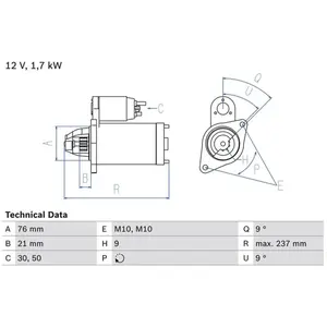 Startmotor 2198 Bosch