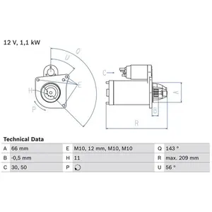 Startmotor 2539 Bosch pas cher