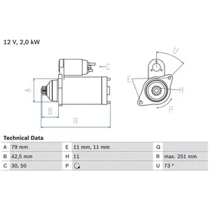 Startmotor 2535 Bosch