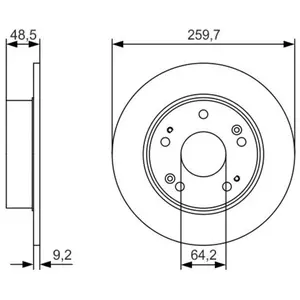 BOSCH Disques de frein pour HONDA: Accord (Ref: 0 986 479 T81)