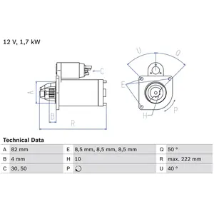 Startmotor 2206 Bosch pas cher