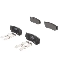 Comparateur de prix : BOSCH Plaquettes de frein X4 pour HYUNDAI: Plaza, H1, Satellite, Santa Fe, Starex (Ref: 0 986 494 628)