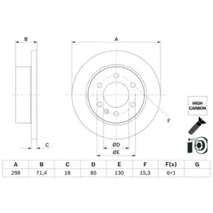 BOSCH Disque de frein pas cher