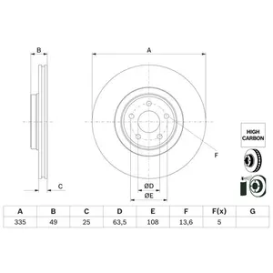 BOSCH Disques de frein pour FORD: Focus (Ref: 0 986 479 F80)Vendu paroscaro