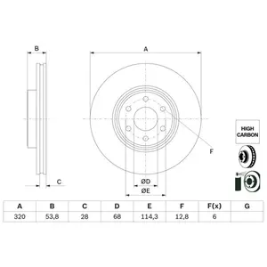 BOSCH Disques de frein pour MERCEDES-BENZ: Classe X (Ref: 0 986 479 H29) pas cher