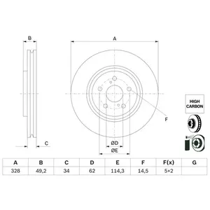2 Disque de frein BOSCH 0 986 479 H04 convient à TOYOTA LEXUS pas cher