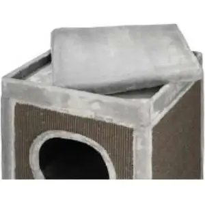 EBI, GRIFFOIR TRENDROCKEFELLER Hotel des Chats 50x50x150CM Gris, griffoir, Gris, Chat pas cher