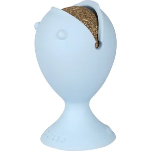 Ebi - Speelgoed Voor Dieren - Kat - Petit Snackspeeltje Puffi Met Catnipbal 9,5x5,5x5,5cm Blauw - 1st