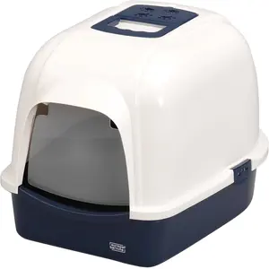 Ebi Cat House Eclipse - Kattenbak - Donkerblauw / Wit - 43x56x40cmVendu parbol