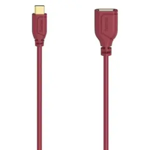 Hama Câble USB-C-OTG Flexi-Slim, USB 2.0, 480Mbit/s, Chilli Pepper, 0,15m pas cher