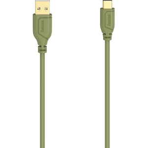 Hama Câble USB-C Flexi-Slim, USB 2.0, 480 Mbit/s, Turtle Green, 0,75 m pas cher