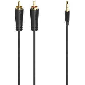 Hama Câble Audio Jack 3.5 Mm - 2 Rca Stéréo Doré 3 M Noir (205261) pas cher