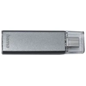 Hama Clé USB 128 Go (USB C 3.1, Stockage de données avec taux de Transfert de données de 100 Mo/s et Capuchon pour Windows/MacBook), Anthracite, compacte pas cher