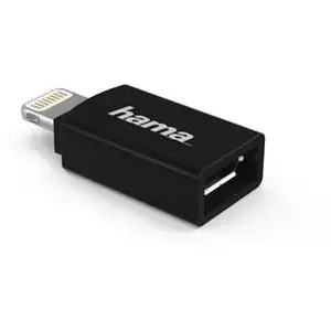 Adaptateur USB Hama Micro À la prise Apple Lightning MFI Noir pas cher