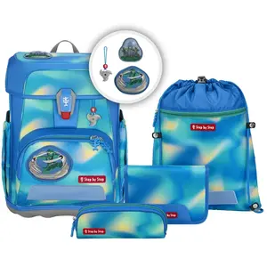 Cartable - STEP BY STEP - Set de 5 pièces Ninja Zazu - Bleu - Matériau... pas cher