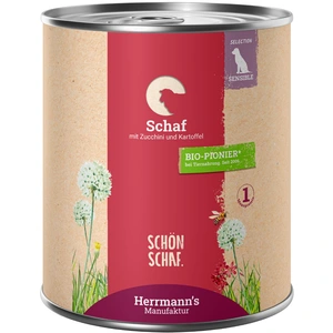Herrmanns Herrmann's Menu Bio Sensitive 6 x 800 g pour chien - mouton, courgettes bio, pommes de terre bio pas cher