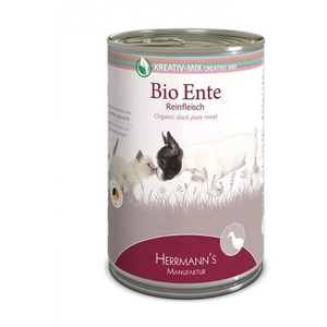Herrmann's Pure Viande 6 x 400 g pour chien et chat - canard bio pas cher