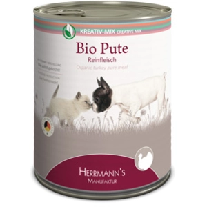 Herrmann's Pure Viande Bio 6 x 800 g pour chien et chat - dinde bio pas cher