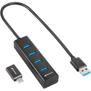 Sharkoon Hub 4 ports USB 3.2 GEN 1 en aluminium, noir