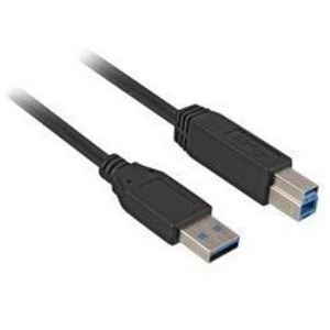 Sharkoon 3m, USB3.0-A-USB3.0-B, 3 m, USB A, USB B, 3.0 (3.1 Gen 1), Mâle-Mâle, Noir pas cher