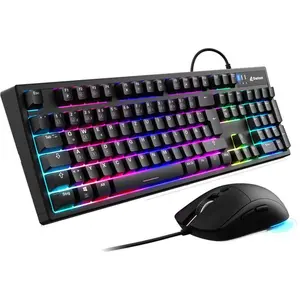 Sharkoon SKILLER SGB15 Combo DE (Allemagne, Filaire), Clavier, Noir