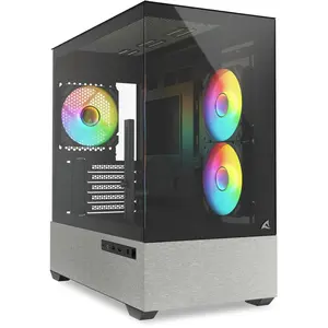 Sharkoon MK7 ARGB Black (schwarz, Tempered Glass) (mATX, Mini-ITX), Bo... pas cher