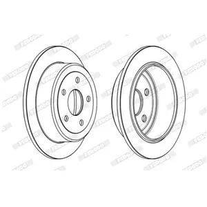 FERODO Disques de frein pour JEEP: Wrangler (Ref: DDF1958C)Vendu paroscaro