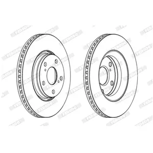 FERODO Disques de frein pour TOYOTA: Avensis, Auris, Verso, Corolla (Ref: DDF1756C) pas cher