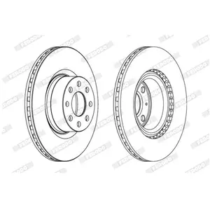 FERODO Disques de frein pour FIAT: Punto, Doblo & OPEL: Corsa, Adam (Ref: DDF1298C) pas cher