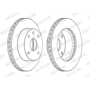 FERODO Disques de frein pour CHEVROLET: Nubira, Lacetti, Tacuma, Epica, Rezzo, Evanda & DAEWOO: Nubira, Evanda, Rezzo, Lacetti, Tacuma (Ref: DDF1257C) pas cher