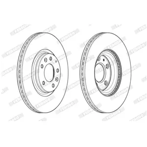 FERODO Disques de frein pour MAZDA: 3, 6 (Ref: DDF1880C) pas cher